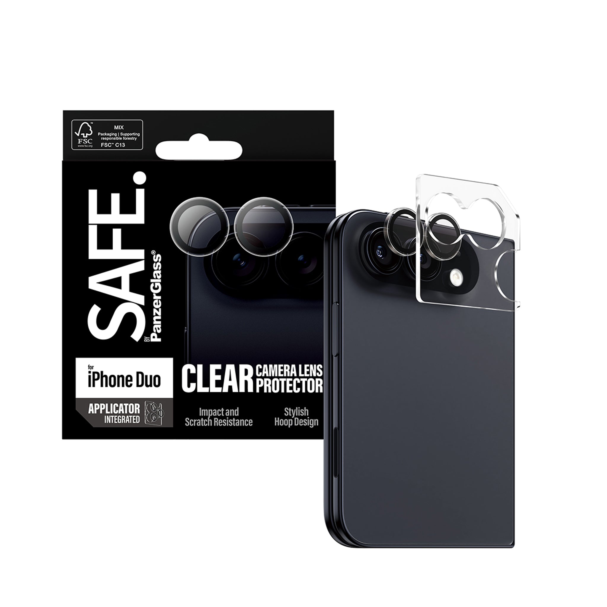 SAFE. by PanzerGlass® Camera Lens Protector Transparent iPhone Duo